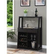 Convenience Concepts Uptown Wine Bar with Cabinet in Espresso Wood Finish