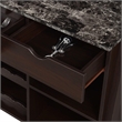 Convenience Concepts Uptown Wine Bar with Cabinet in Espresso Wood Finish