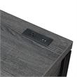 Convenience Concepts Newport Two-Drawer Desk with Charging Station in Gray Wood