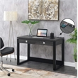 Convenience Concepts Newport Two-Drawer Desk with Charging Station in Gray Wood