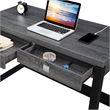 Convenience Concepts Newport Two-Drawer Desk with Charging Station in Gray Wood