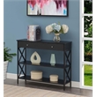 Convenience Concepts Tucson One-Drawer Console Table in Black Wood and Metal