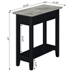 Convenience Concepts American Heritage Flip Top End Table in Black Wood Finish
