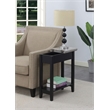 Convenience Concepts American Heritage Flip Top End Table in Black Wood Finish