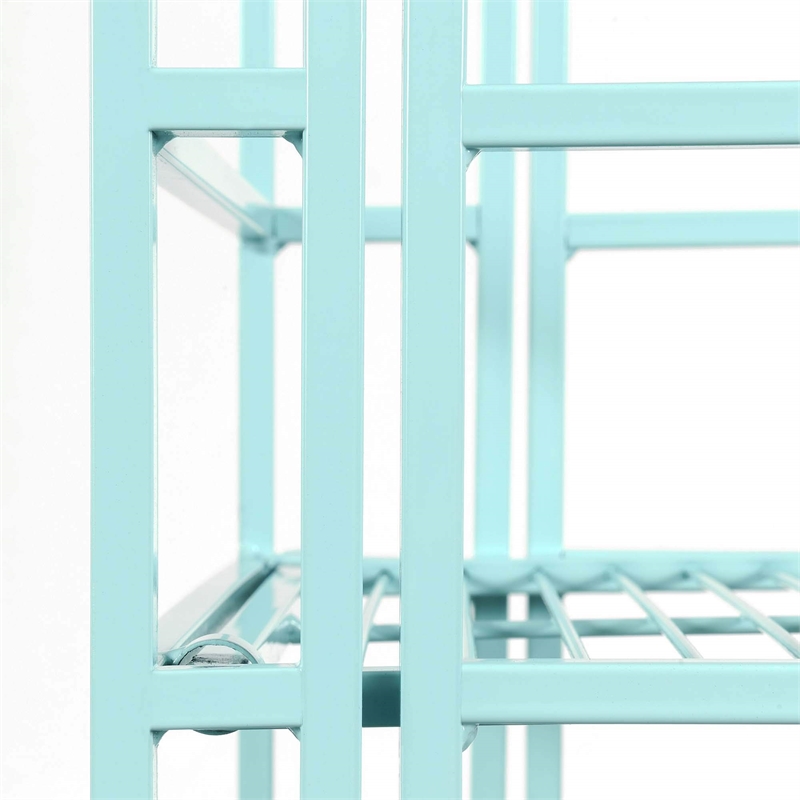 Convenience Concepts Xtra Storage Five-Tier Folding Shelf in Green Metal