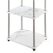 Designs2Go No-Tools Five-Tier Tower in White Faux Marble Wood Finish