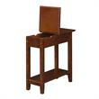 American Heritage Flip-Top End Table with Charging Station in Espresso Wood