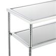 Convenience Concepts Tudor Console Table in Clear Glass and Chrome Metal Frame
