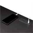 Convenience Concepts Newport Two-Drawer Desk with Charging Station in Black Wood