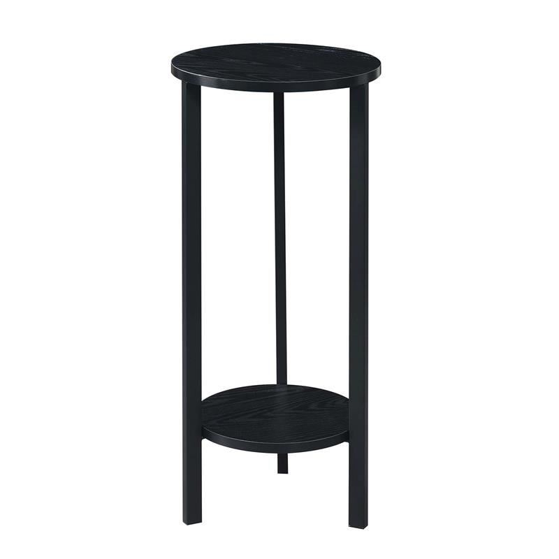 Convenience Concepts Graystone 31-Inch Plant Stand in Black Wood and Metal Frame