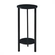 Convenience Concepts Graystone 31-Inch Plant Stand in Black Wood and Metal Frame
