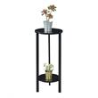 Convenience Concepts Graystone 31-Inch Plant Stand in Black Wood and Metal Frame
