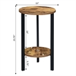 Convenience Concepts Graystone 24-Inch Plant Stand in Black Wood and Metal Frame