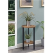 Convenience Concepts Graystone 24-Inch Plant Stand in Black Wood and Metal Frame