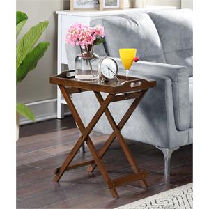 Convenience Concepts Designs2Go Folding Tray Table in Espresso Wood Finish