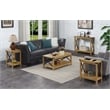 Durango 42-Inch Desk with Charging Station in Light English Oak Wood Finish
