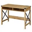 Durango 42-Inch Desk with Charging Station in Light English Oak Wood Finish