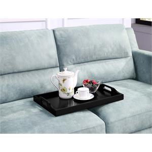 Convenience Concepts Designs2Go Serving Tray in Black Wood Finish