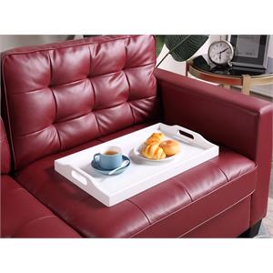 Convenience Concepts Designs2Go Serving Tray in White Wood Finish