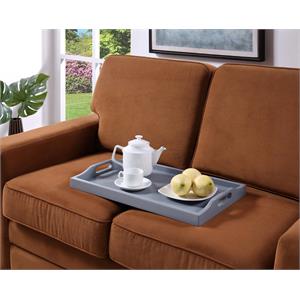 Convenience Concepts Designs2Go Serving Tray in Gray Wood Finish
