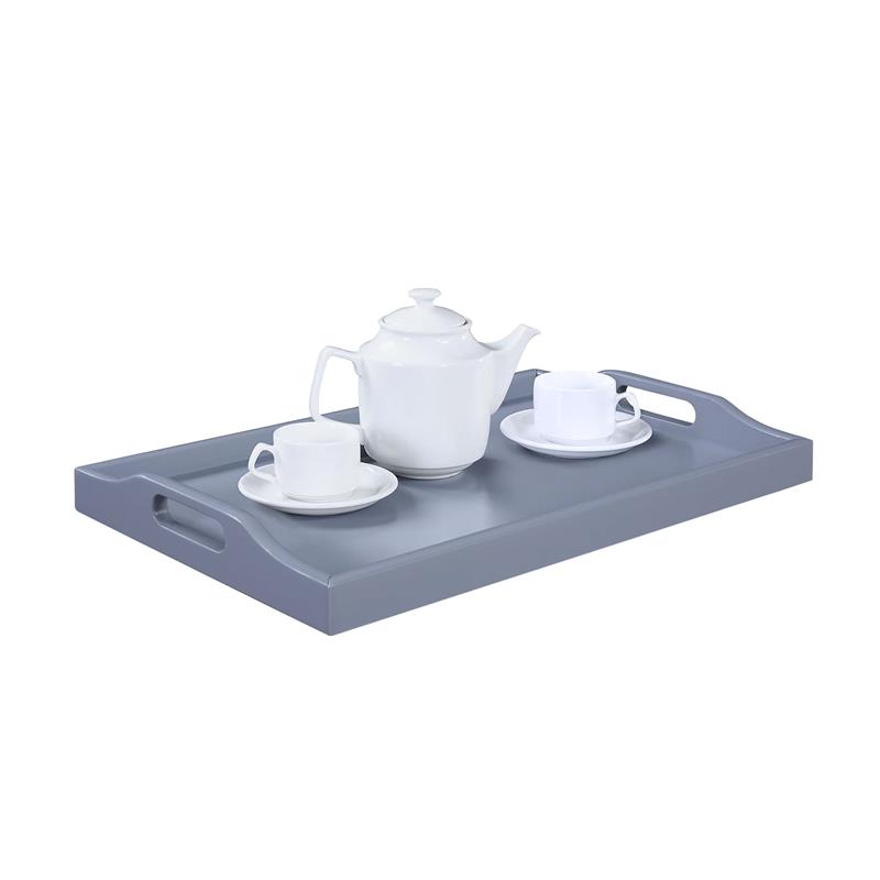 Convenience Concepts Designs2Go Serving Tray in Gray Wood Finish