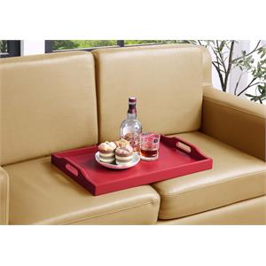 Convenience Concepts Designs2Go Serving Tray in Cranberry Red Wood Finish