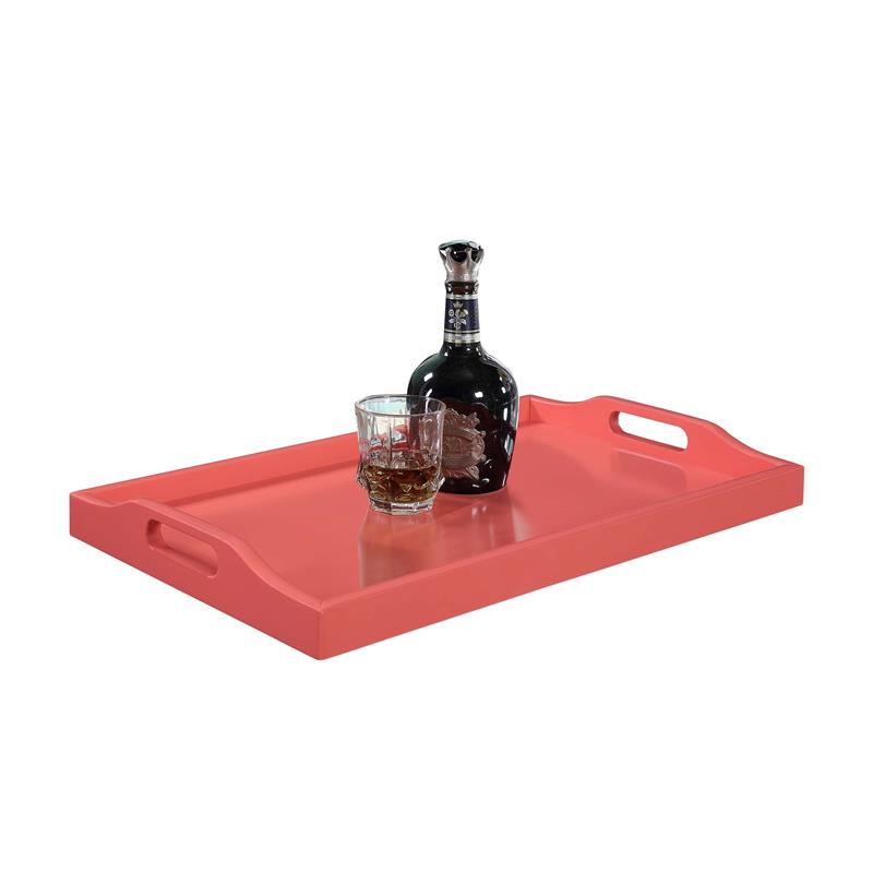 Convenience Concepts Designs2Go Serving Tray in Orange Wood Finish