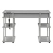 Designs2Go No Tools Student Desk with Charging Station in Gray Wood Finish