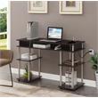 Designs2Go No Tools Student Desk with Charging Station in Espresso Wood Finish