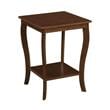 Convenience Concepts American Heritage Square End Table in Espresso Wood Finish