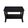 Convenience Concepts American Heritage Square Coffee Table in Black Wood Finish