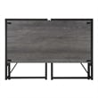 Convenience Concepts Xtra Folding Desk in Gray Wood Finish and Black Metal Frame