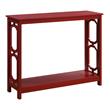 Convenience Concepts Omega Console Table in Cranberry Red Wood Finish