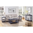 Convenience Concepts Omega End Table in Cobalt Blue Wood Finish