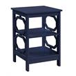 Convenience Concepts Omega End Table in Cobalt Blue Wood Finish