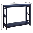 Convenience Concepts Omega Console Table in Cobalt Blue Wood Finish