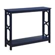 Convenience Concepts Omega Console Table in Cobalt Blue Wood Finish
