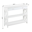 Convenience Concepts Town Square One-Drawer Console Table in White Wood Finish