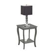 Convenience Concepts American Heritage Square End Table in Gray Wood Finish