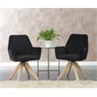 Convenience Concepts Miranda Swivel Accent Chair in Black Velvet Fabric