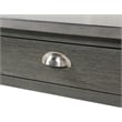 American Heritage Stainless Steel Top Kitchen Cart in Gray Wood Finish