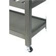 American Heritage Stainless Steel Top Kitchen Cart in Gray Wood Finish