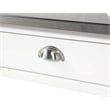 American Heritage Stainless Steel Top Kitchen Cart in White Wood Finish