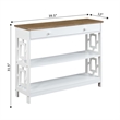 Convenience Concepts Town Square One-Drawer Console Table in White Wood Finish