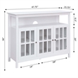 Big Sur Deluxe 48-inch TV Stand with Storage Cabinets and Shelf in White Wood