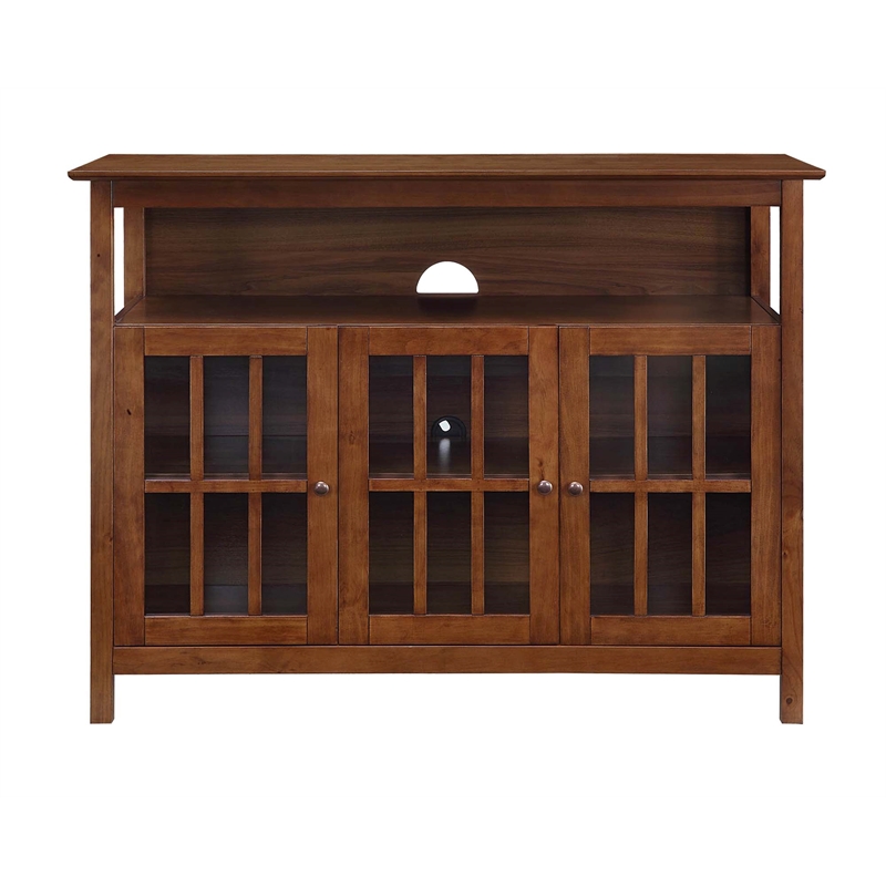 Big Sur Deluxe 48-inch TV Stand with Storage Cabinets and Shelf in Walnut Wood