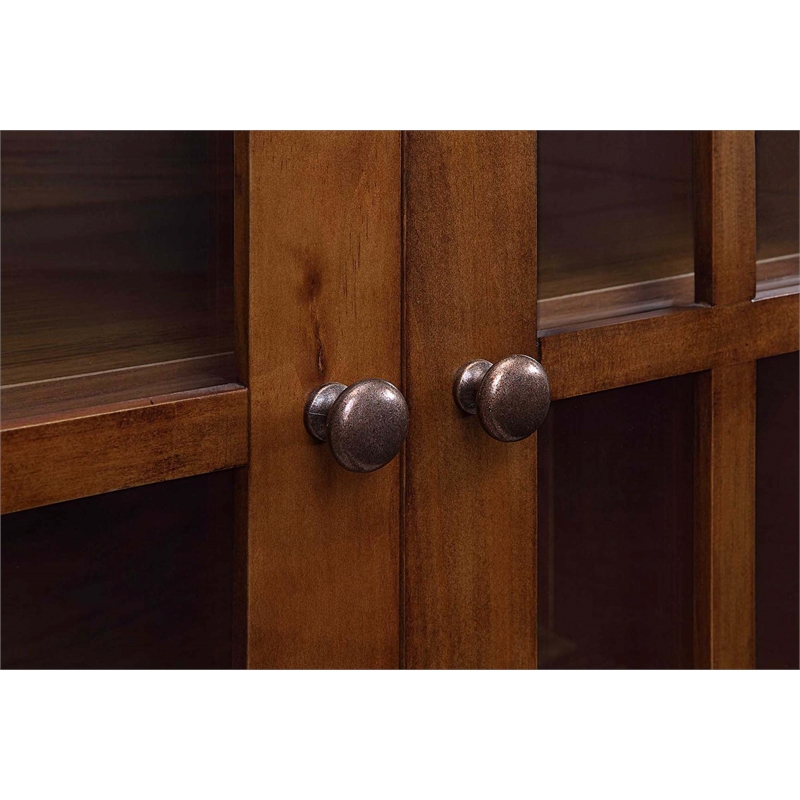 Big Sur Deluxe 48-inch TV Stand with Storage Cabinets and Shelf in Walnut Wood