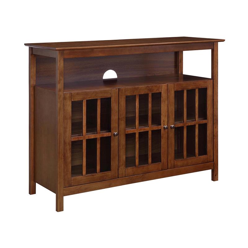 Big Sur Deluxe 48-inch TV Stand with Storage Cabinets and Shelf in Walnut Wood