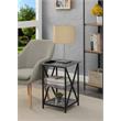 Convenience Concepts Tucson End Table with Shelves in Marble Gray Wood Finish