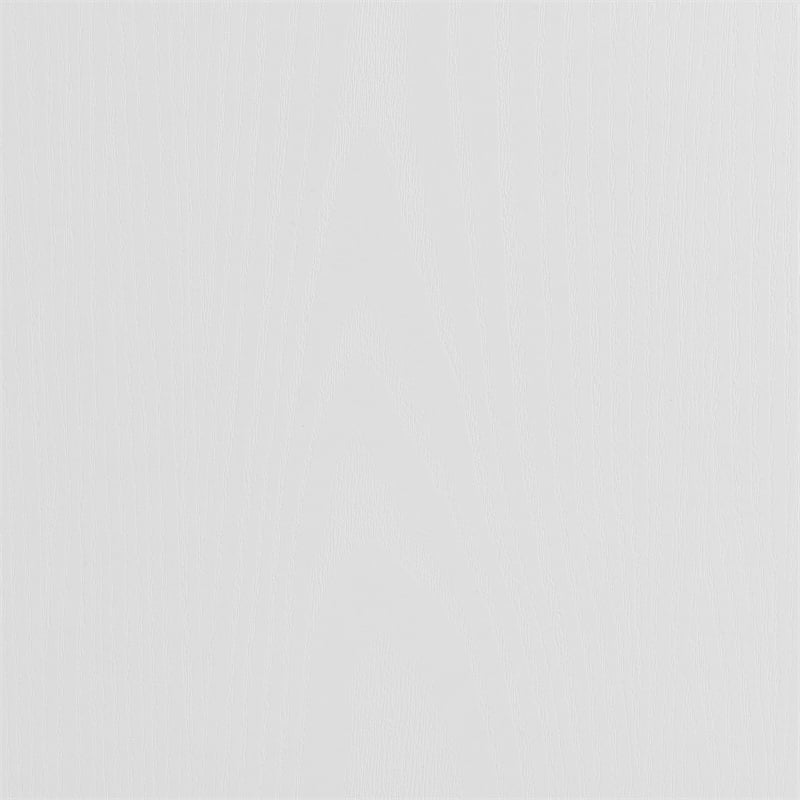 Convenience Concepts SoHo V Console Table with Shelf in White Wood Finish